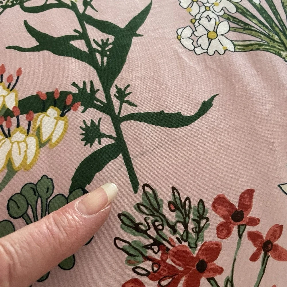 The Company Store Timeless Garden Blush Comforter Queen Size Botanical Floral
